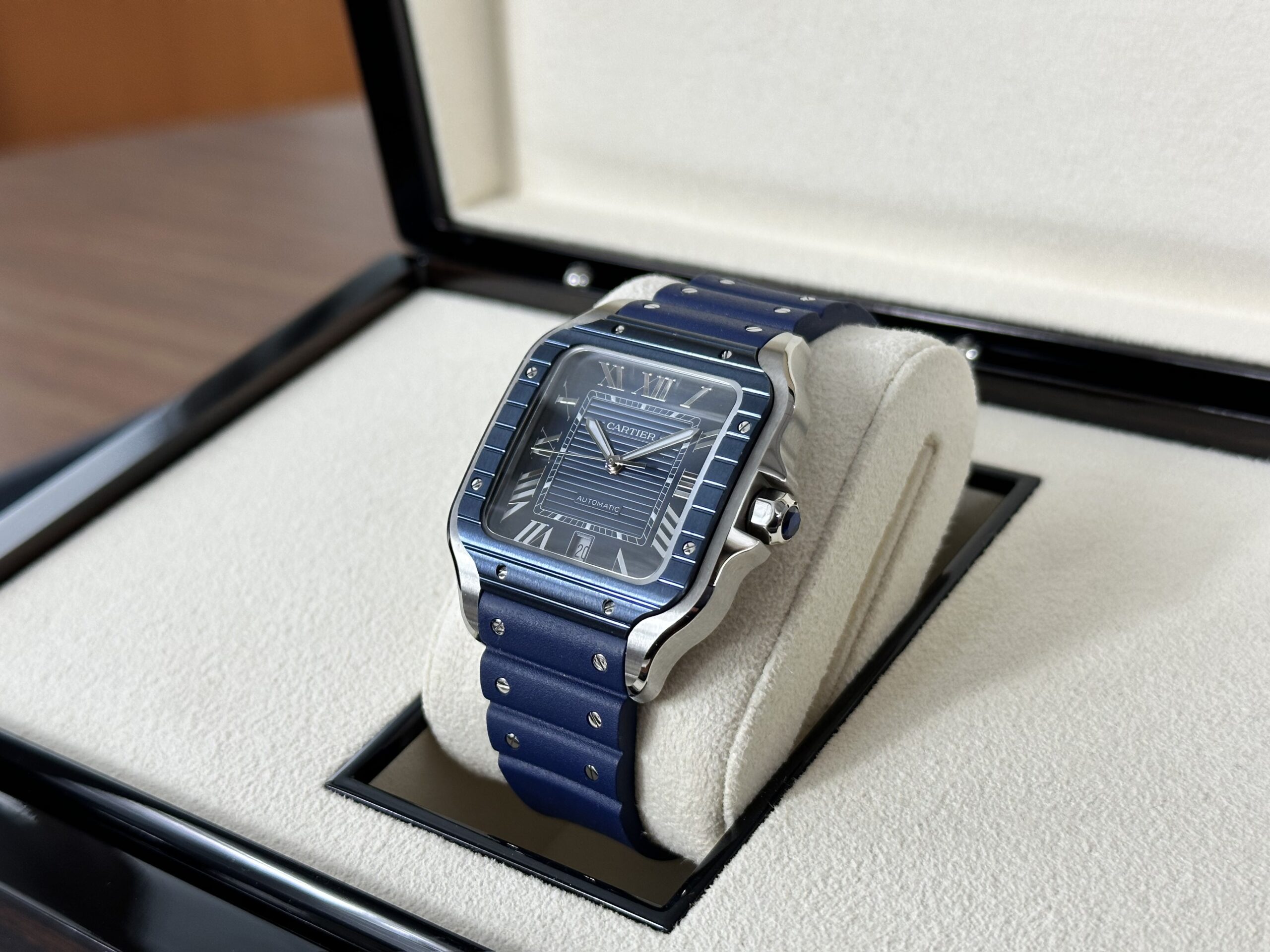 Cartier Santos Blue Large - Crafted Time